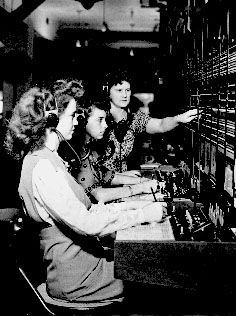 at the
	  switchboard